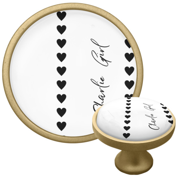 Custom Design - Cabinet Knob - Gold - Multi Angle