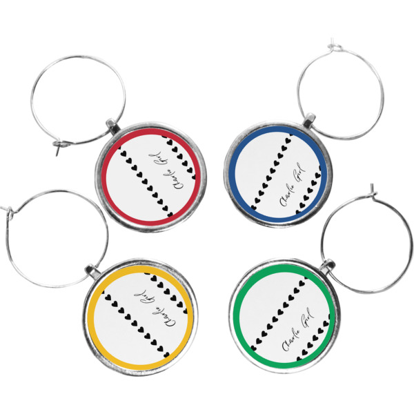 Custom Design Your Own Wine Charms - Set of 4