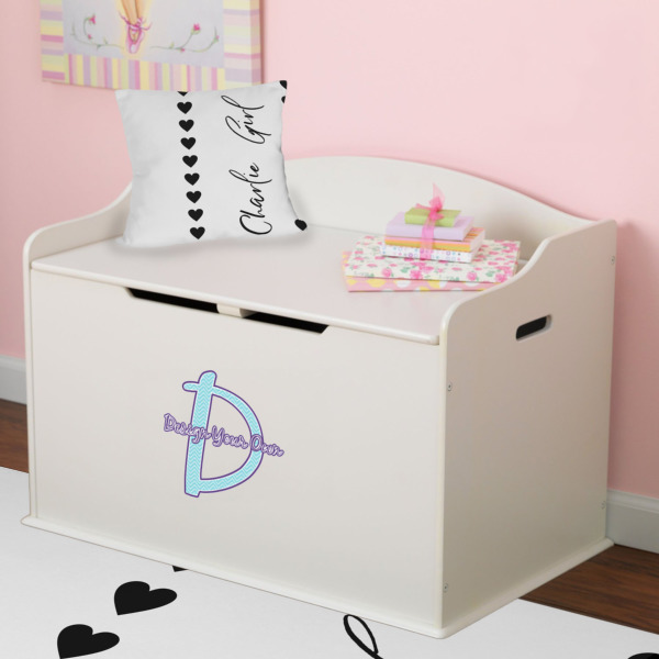 Custom Design - Wall Name & Initial Small on Toy Chest