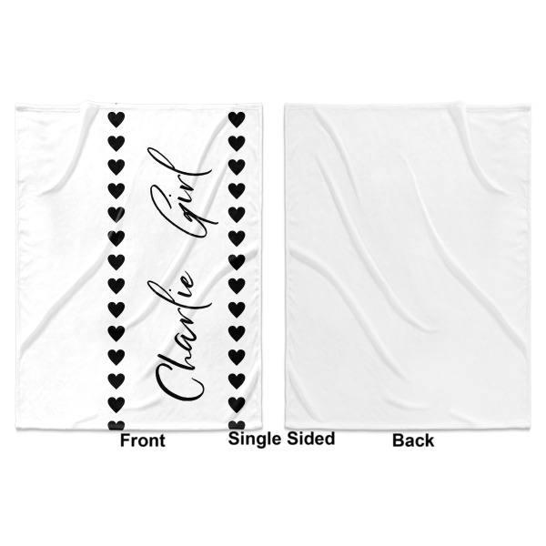 Custom Design - Baby Blanket (Single Sided - Printed Front, White Back)