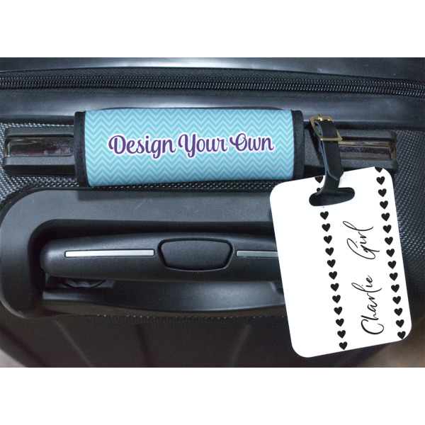 Custom Design - Luggage Wrap & Plastic Rectangular Tag - In Context