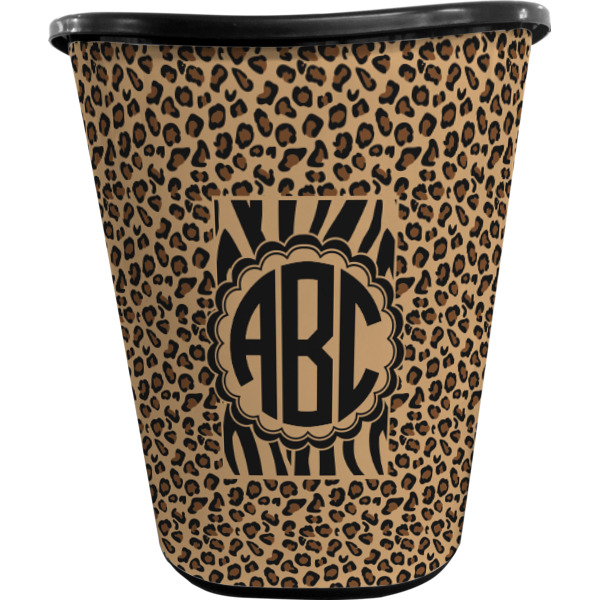Custom Design Your Own Waste Basket - Double-Sided - Black