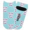 Custom Design - Adult Ankle Socks - Single Pair - Front and Back
