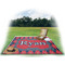Custom Design - Picnic Blanket - with Basket Hat and Book - in Use