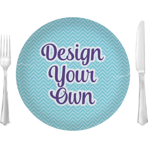 Custom Design Your Own 10" Glass Lunch / Dinner Plate