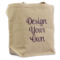 Custom Design - Reusable Cotton Grocery Bag - Front View