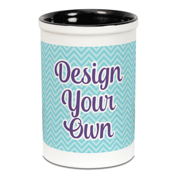 Custom Design Your Own Ceramic Pencil Holders - Black