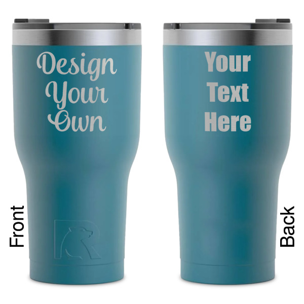Custom Design Your Own RTIC Tumbler - Dark Teal - Laser Engraved - Double-Sided