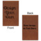 Custom Design - Cognac Leatherette Journal - Double Sided - Apvl