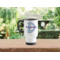 Custom Design - Stainless Steel Travel Mug with Handle Lifestyle White