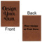 Custom Design - Leatherette Journals - Large - Double Sided - Front & Back View