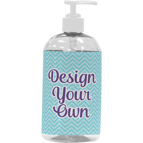 Custom Design Your Own Plastic Soap / Lotion Dispenser - 16 oz - Large - White