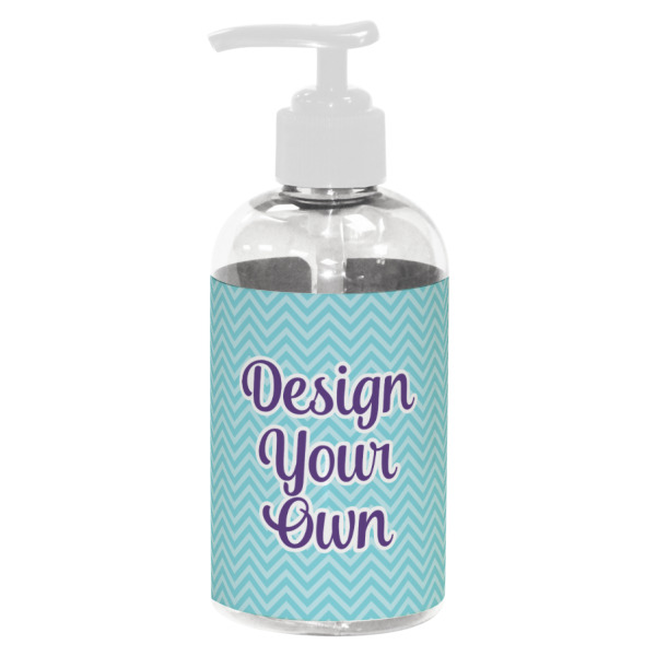 Custom Design Your Own Plastic Soap / Lotion Dispenser - 8 oz - Small - White