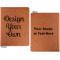 Custom Design - Cognac Leatherette Portfolios with Notepad - Small - Double Sided- Apvl