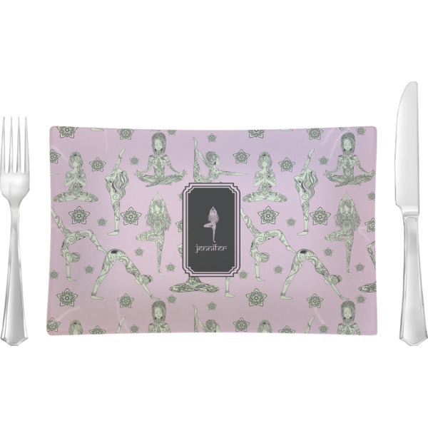 Custom Design Your Own Glass Rectangular Lunch / Dinner Plate - Single