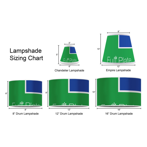 Custom Design - Lampshade Sizing Chart
