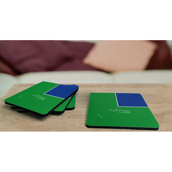 Custom Design - Coaster Rubber Back - On Coffee Table