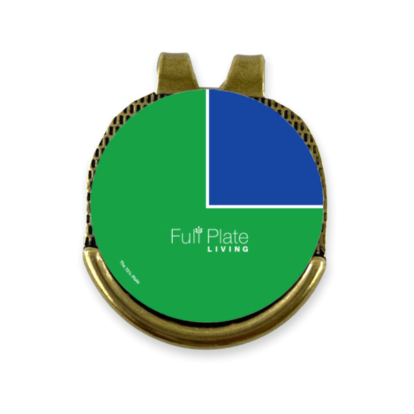 Custom Design - Golf Ball Marker Hat Clip Gold - Front