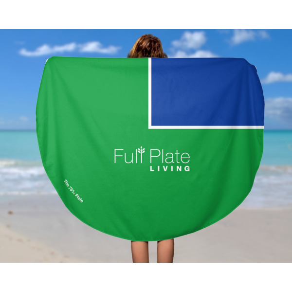 Custom Design - Round Beach Towel - In Use