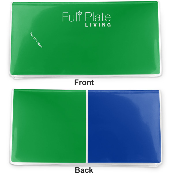 Custom Design - Vinyl Check Book Cover - Front and Back