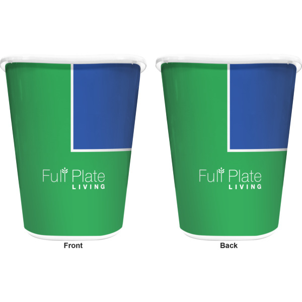 Custom Design - Waste Basket - White - Double Sided - Approval