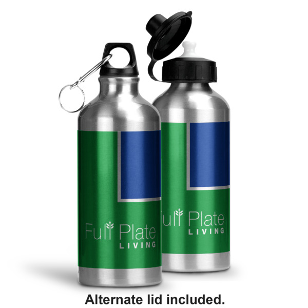 Custom Design - Aluminum Water Bottle - Alternate lid options