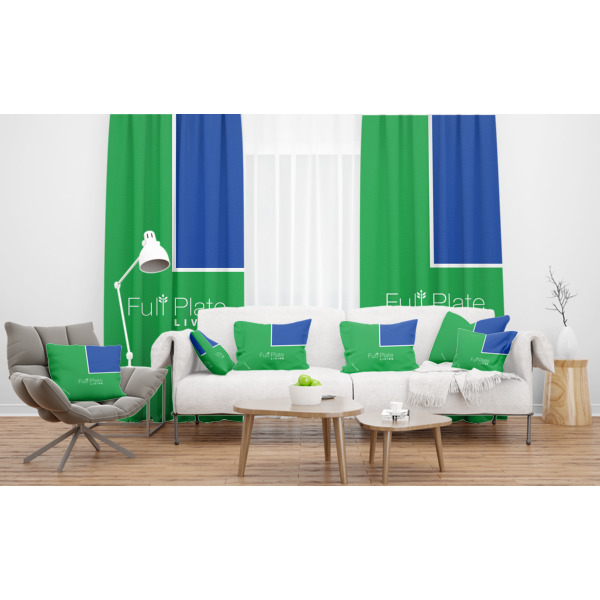 Custom Design - Sheer and Custom Curtains in Room with Matching Pillows