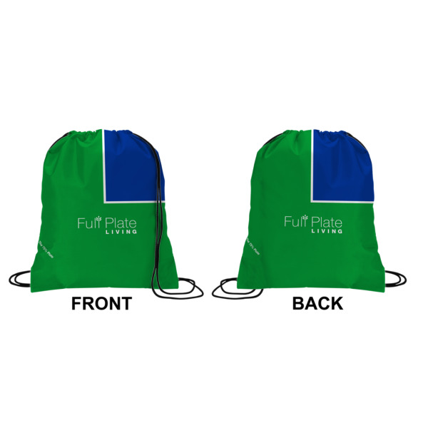 Custom Design - Drawstring Backpack Front & Back Small