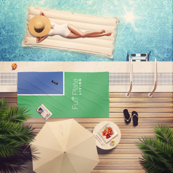 Custom Design - Beach Towel - Lifestyle at Pool