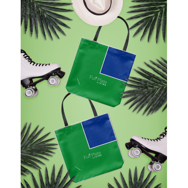 Custom Design - Canvas Tote Lifestyle Front and Back- 13x13