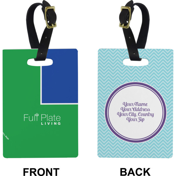 Custom Design - Rectangle Luggage Tag (Front + Back)