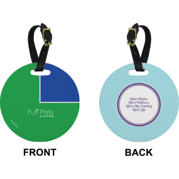 Custom Design - Circle Luggage Tag (Front + Back)