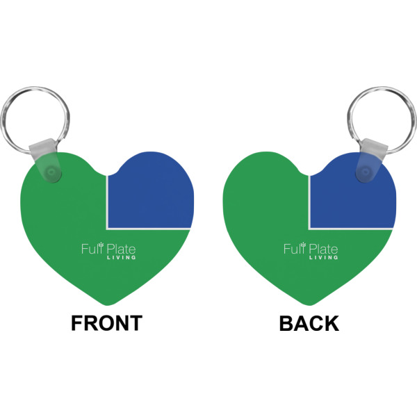 Custom Design - Heart Keychain (Front + Back)