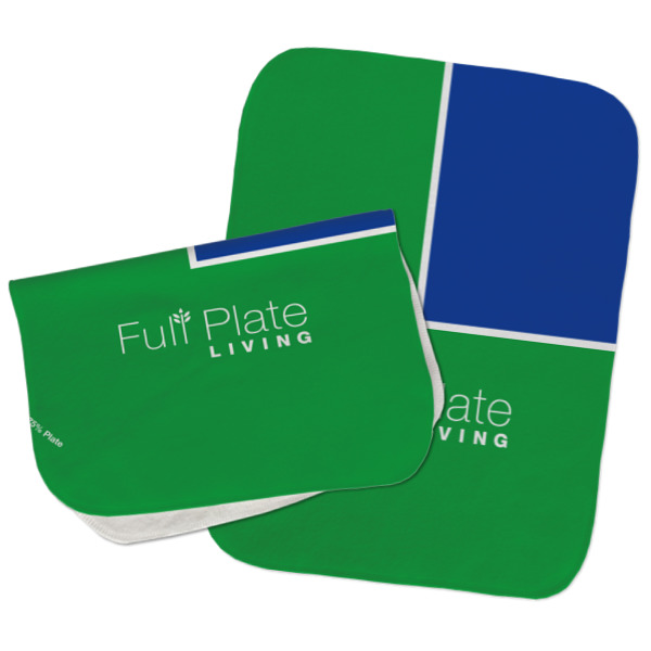 Custom Design - Two Rectangle Burp Cloths - Open & Folded