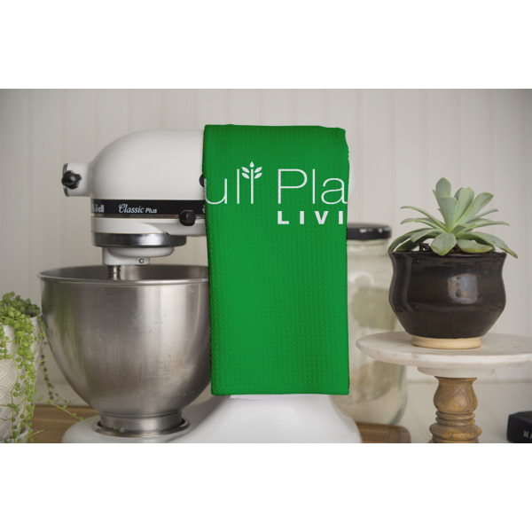 Custom Design - Waffle Weave Towel - Full Color Print - Lifestyle Image