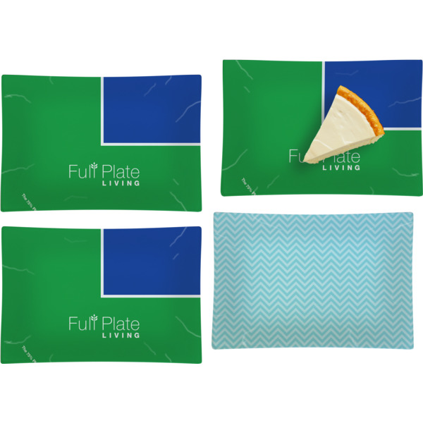 Custom Design - Set of Rectangular Appetizer / Dessert Plates