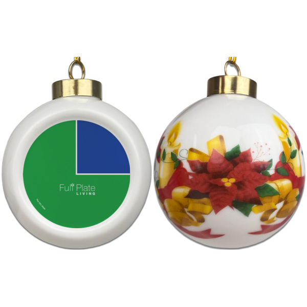 Custom Design - Ceramic Christmas Ornament - Poinsettias (APPROVAL)