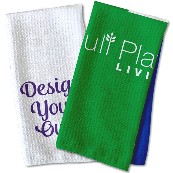 Custom Design - Waffle Weave Towels - Two Print Styles