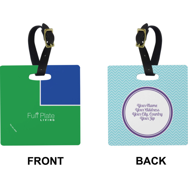 Custom Design - Square Luggage Tag (Front + Back)