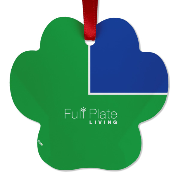 Custom Design - Metal Paw Ornament - Front