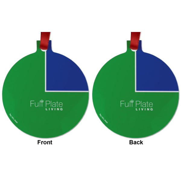 Custom Design - Metal Ball Ornament - Front and Back