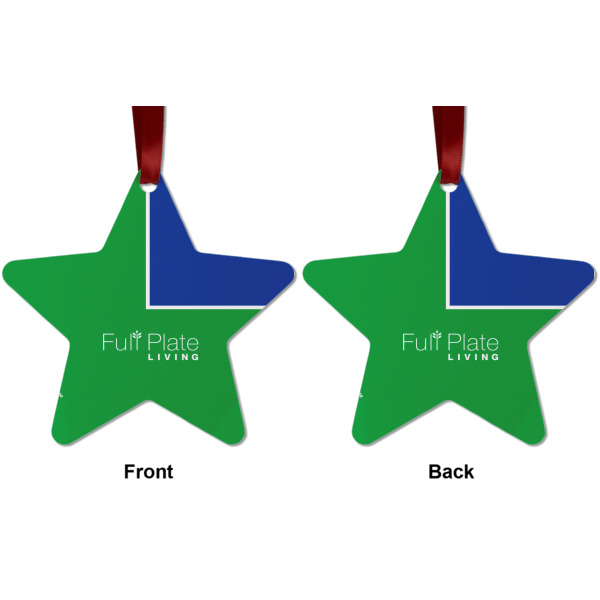 Custom Design - Metal Star Ornament - Front and Back