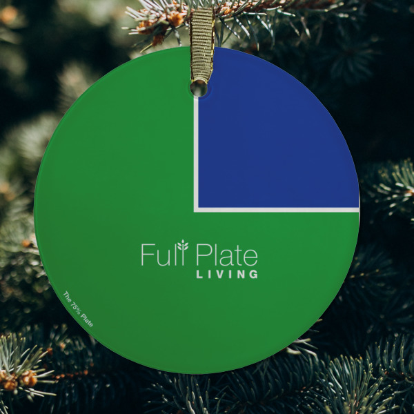 Custom Design - Frosted Glass Ornament - Round (Lifestyle)