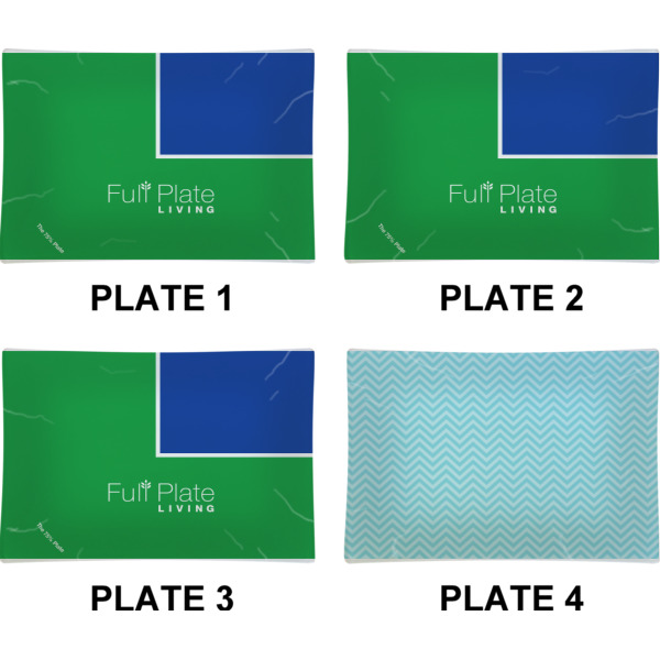 Custom Design - Set of Rectangular Appetizer / Dessert Plates (Approval)