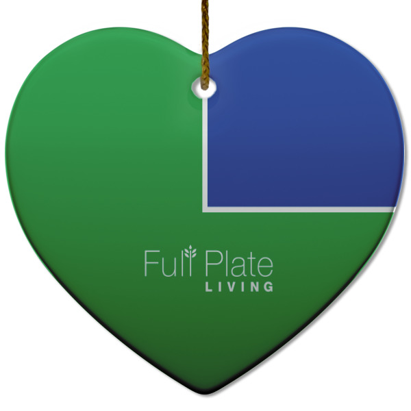 Custom Design - Ceramic Flat Ornament - Heart (Front)