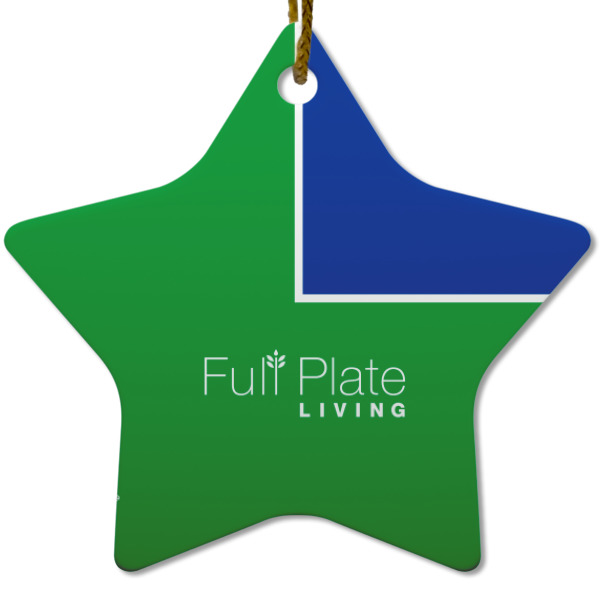 Custom Design - Ceramic Flat Ornament - Star (Front)