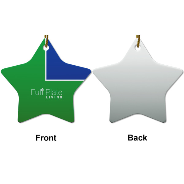 Custom Design - Ceramic Flat Ornament - Star Front & Back (APPROVAL)