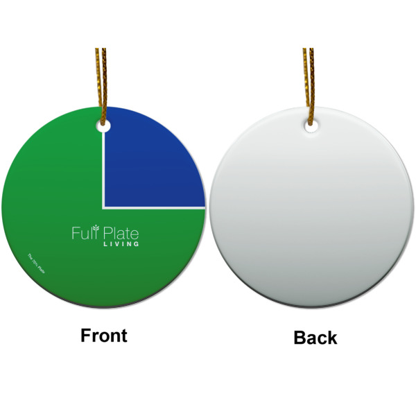 Custom Design - Ceramic Flat Ornament - Circle Front & Back (APPROVAL)