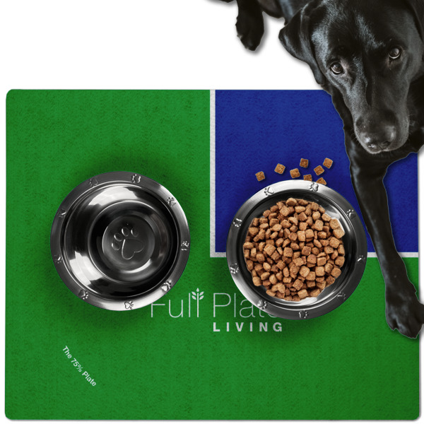 Custom Design - Dog Food Mat - Large LIFESTYLE