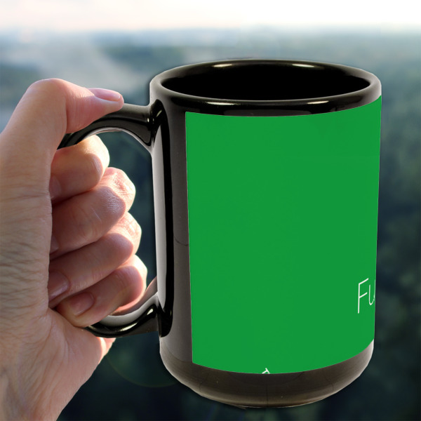 Custom Design - 15oz. Black Mug - Lifestyle